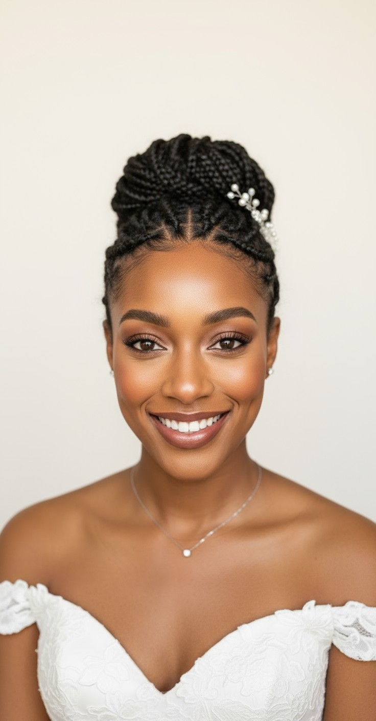 After Low Messy Bun Wedding Hair